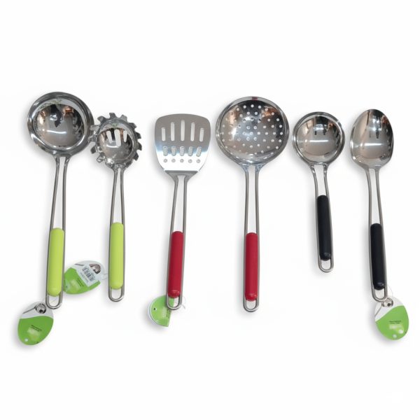 7pcs Stainless Steel Cooking Spoon Set – For Hotels & Homes