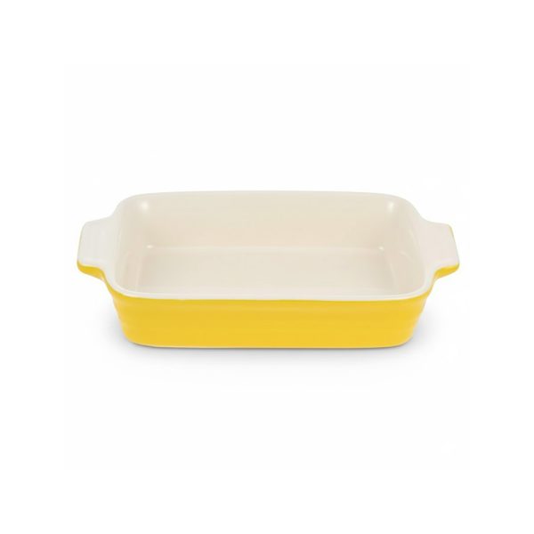 Yellow Enamel Baking Dish 30×20cm – Stylish Oven-Safe Tray for Homes & Kitchens