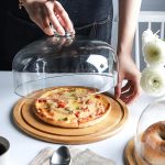 Wooden Pizza Display Tray with Acrylic Lid – For Hotels & Homes i