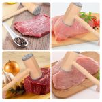 2-Sided Meat Tenderiser with Wooden Handle – Heavy-Duty Meat Hammer for Homes & Pro Kitchens ii