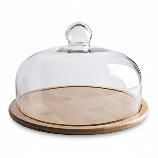 Wooden Pizza Display Tray with Acrylic Lid – For Hotels & Homes