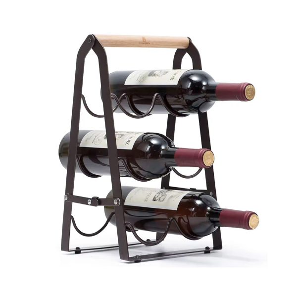 6-Compartment Wine Bottle Storage Stand – For Homes & Restaurants
