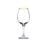 Pasabahce Amber Goblets Gold Rim – Luxury for Homes & Hotels i