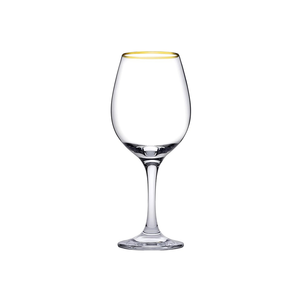 Pasabahce Amber Goblets Gold Rim – Luxury for Homes & Hotels i