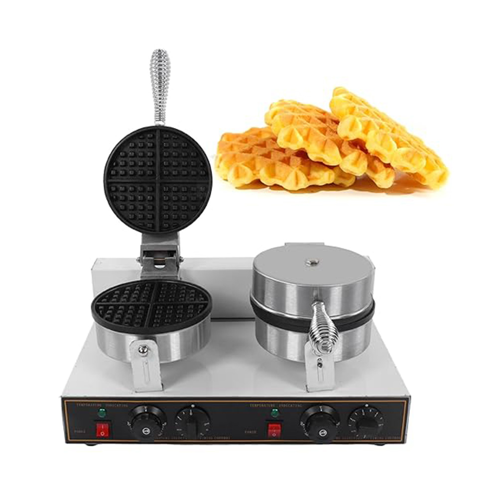 Double Commercial Round Waffle Maker – For Restaurants & Cafés Double Commercial Round Waffle Maker – For Restaurants & Cafés