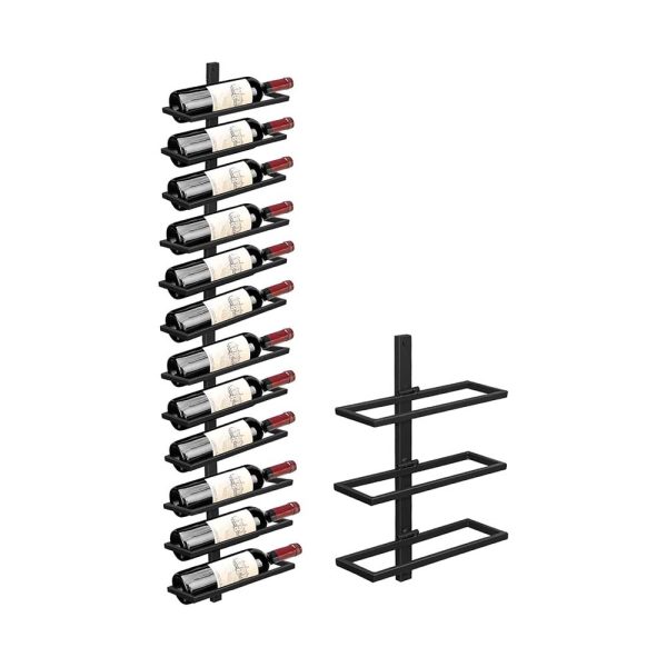 Wall-Mounted Wine Rack for 9 Bottles – Homes & Wine Bars