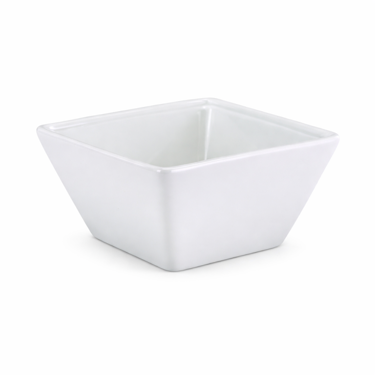 White Porcelain Square Sauce Bowl for Hotels & Catering