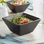 Black Melamine Square Soup Bowl 15cm for Hotels & Kitchens 1