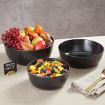 Round Black Melamine Bowl for Restaurants & Homes 1