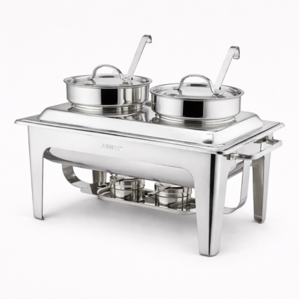 Stainless Steel Double Soup Warmer Chafing Dish