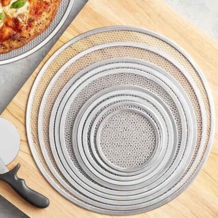 Aluminum Pizza Mesh Plate – Multi Sizes for Home & Commercial Kitchens i