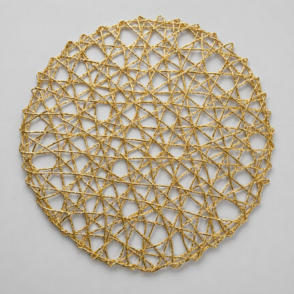 Gold Net Placemats Set (6pcs) – Elegant Dining, Lasting Impression