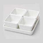 White Porcelain Square Sauce Bowl – Compact Elegance for Perfect Serving i