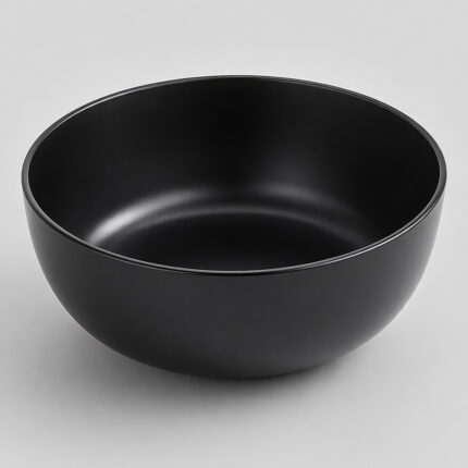 Round Black Melamine Bowl – Versatile Strength for Everyday Use
