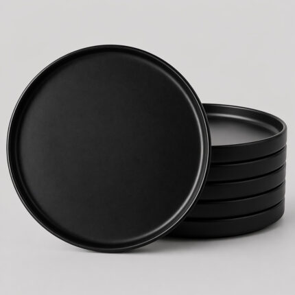 Black Melamine Dinner Plate – Strength Meets Everyday Elegance i