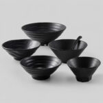 Black Melamine Japanese Noodle Bowl – Authentic Style, Professional Strength i