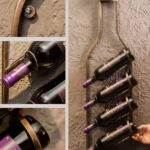 4 Bottle Wine Wall Rack – Space-Saving Storage for Homes & Bars i
