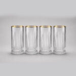 Pasabahce Elysia Glasses 280ml Gold Rim – Drinkware for Homes & Hotels