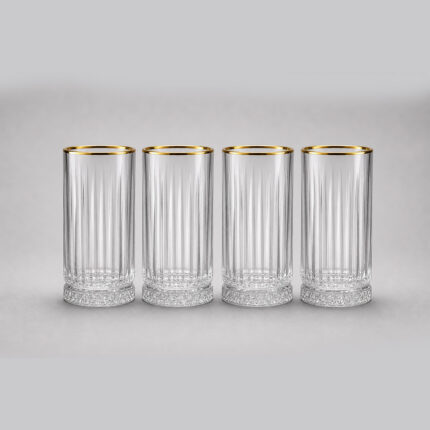 Pasabahce Elysia Glasses 280ml Gold Rim – Drinkware for Homes & Hotels