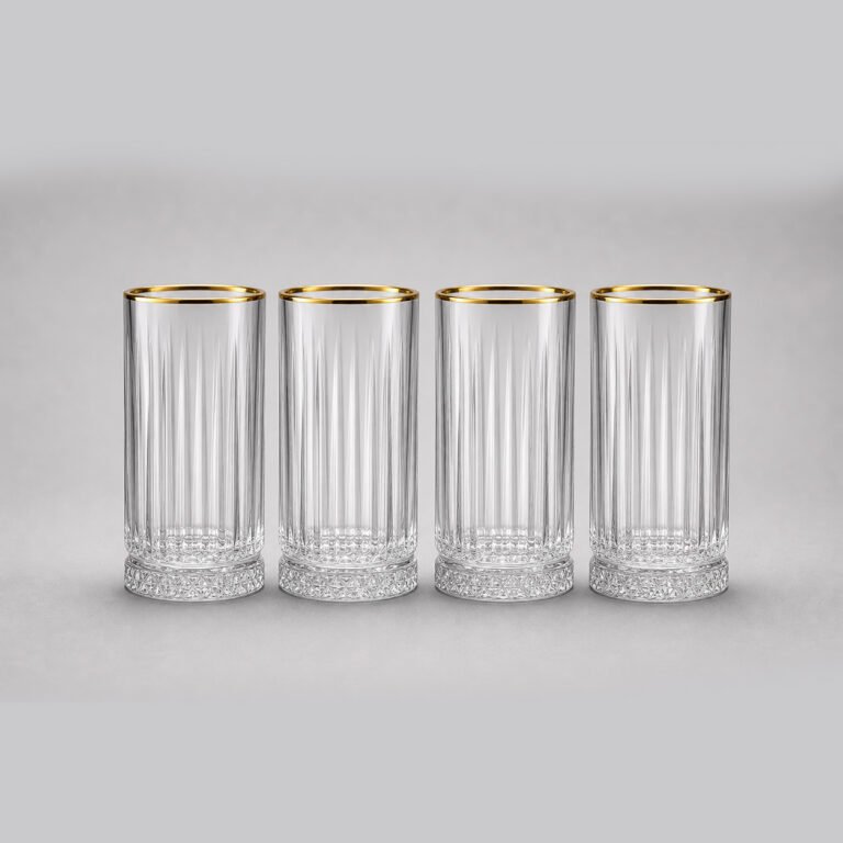 Pasabahce Elysia Glasses 280ml Gold Rim – Drinkware for Homes & Hotels