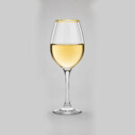 Pasabahce Amber Goblets Gold Rim Set – Luxury Glassware for Homes & Events i