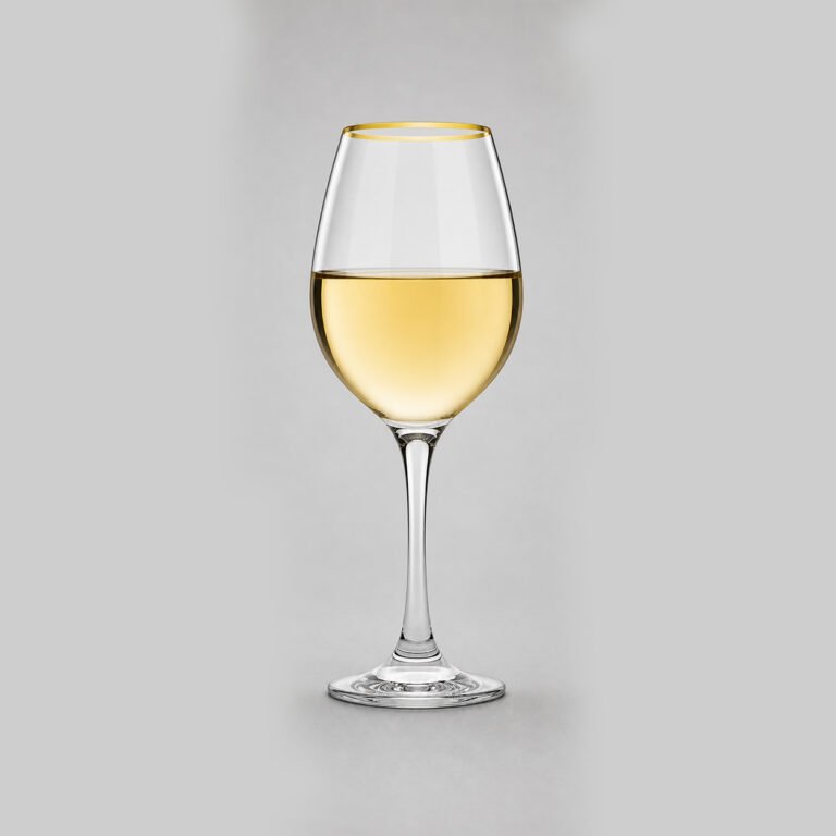 Pasabahce Amber Goblets Gold Rim Set – Luxury Glassware for Homes & Events i