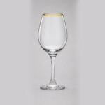 Pasabahce Amber Goblets Gold Rim Set – Luxury Glassware for Homes & Events