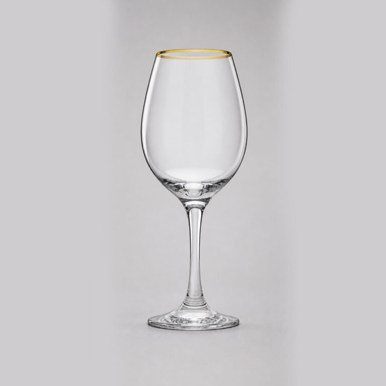 Pasabahce Amber Goblets Gold Rim Set – Luxury Glassware for Homes & Events