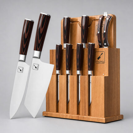 imarku 11pc Knife Set with Block – Pro Kitchen Set for Homes & Chefs