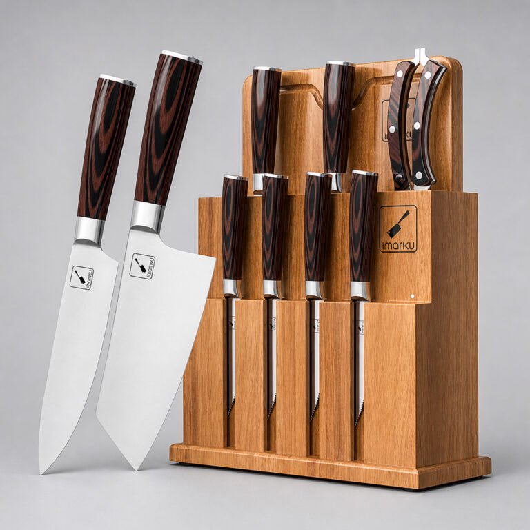 imarku 11pc Knife Set with Block – Pro Kitchen Set for Homes & Chefs