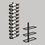 Wall Mounted Wine Rack 9 Bottles – Storage for Homes, Bars & Restaurants