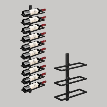 Wall Mounted Wine Rack 9 Bottles – Storage for Homes, Bars & Restaurants