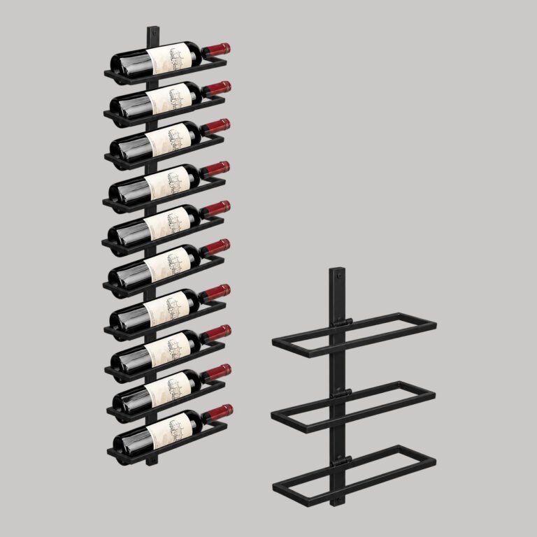 Wall Mounted Wine Rack 9 Bottles – Storage for Homes, Bars & Restaurants