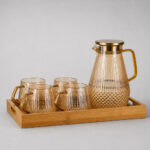 9pc Acrylic Jug & Cup Set with Tray – Serveware for Homes & Hotels i