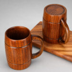 Wooden Beer Mug – Rustic Drinkware for Homes, Bars & Restaurants i