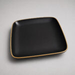 Black & Gold Porcelain Dinner Set – 16pcs for Homes & Restaurants i