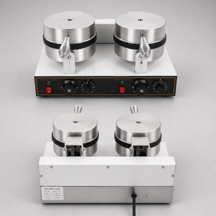 Double Round Waffle Maker – Commercial Machine for Hotels & Cafés i