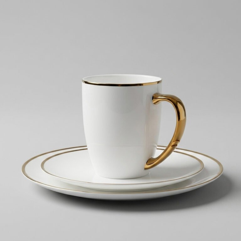 Gold & White Dinner Set – 16pcs Porcelain for Homes & Hotels i