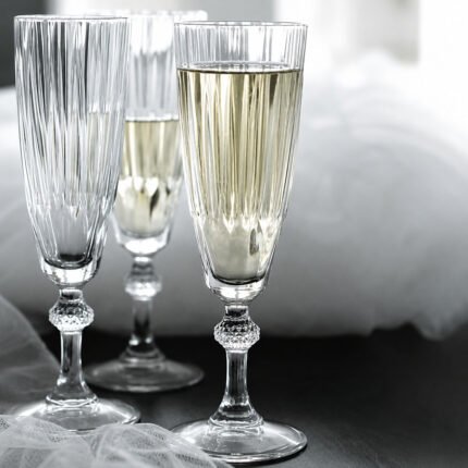 Pasabahce Diamond Champagne Flutes Set 6pcs for Hotel & Restaurant i