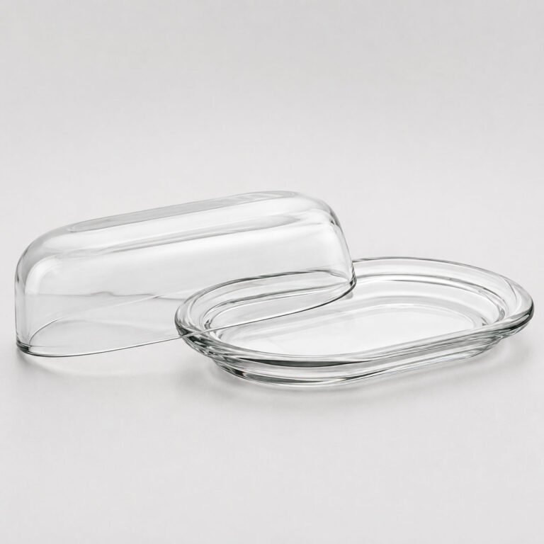 Pasabahce Glass Butter Dish for Hotel Kitchens, Restaurant Kitchens, Commercial Kitchens