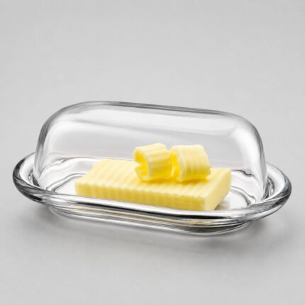 Pasabahce Glass Butter Dish for Hotel Kitchens, Restaurant Kitchens, Commercial Kitchens i