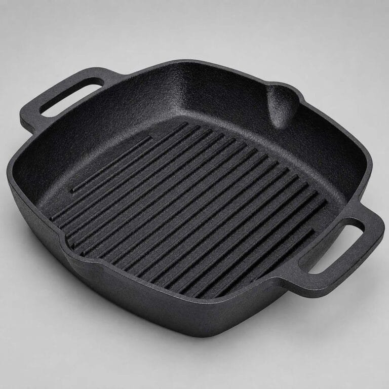 26cm Square Cast Iron Grill Pan | For Hotel Kitchens, Restaurant Kitchens, Commercial Kitchens & Industrial Kitchens