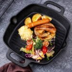 26cm Square Cast Iron Grill Pan | For Hotel Kitchens, Restaurant Kitchens, Commercial Kitchens & Industrial Kitchens iii