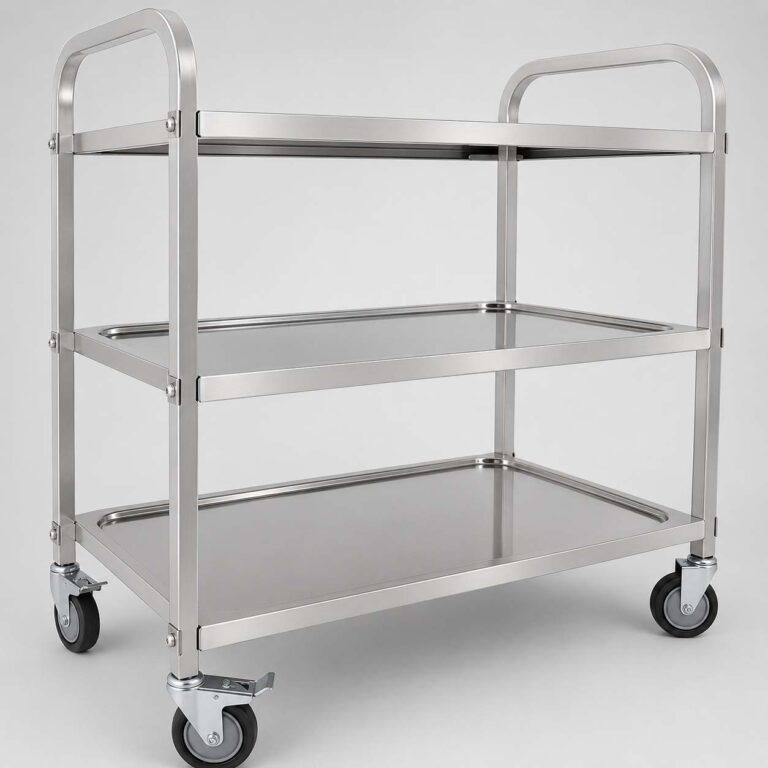 3 Tier Stainless Steel Kitchen Trolley | For Hotel Kitchens, Restaurant Kitchens, Commercial Kitchens & Industrial Kitchens