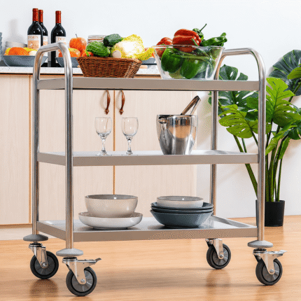 3 Tier Stainless Steel Kitchen Trolley | For Hotel Kitchens, Restaurant Kitchens, Commercial Kitchens & Industrial Kitchens i