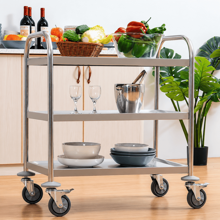 3 Tier Stainless Steel Kitchen Trolley | For Hotel Kitchens, Restaurant Kitchens, Commercial Kitchens & Industrial Kitchens i