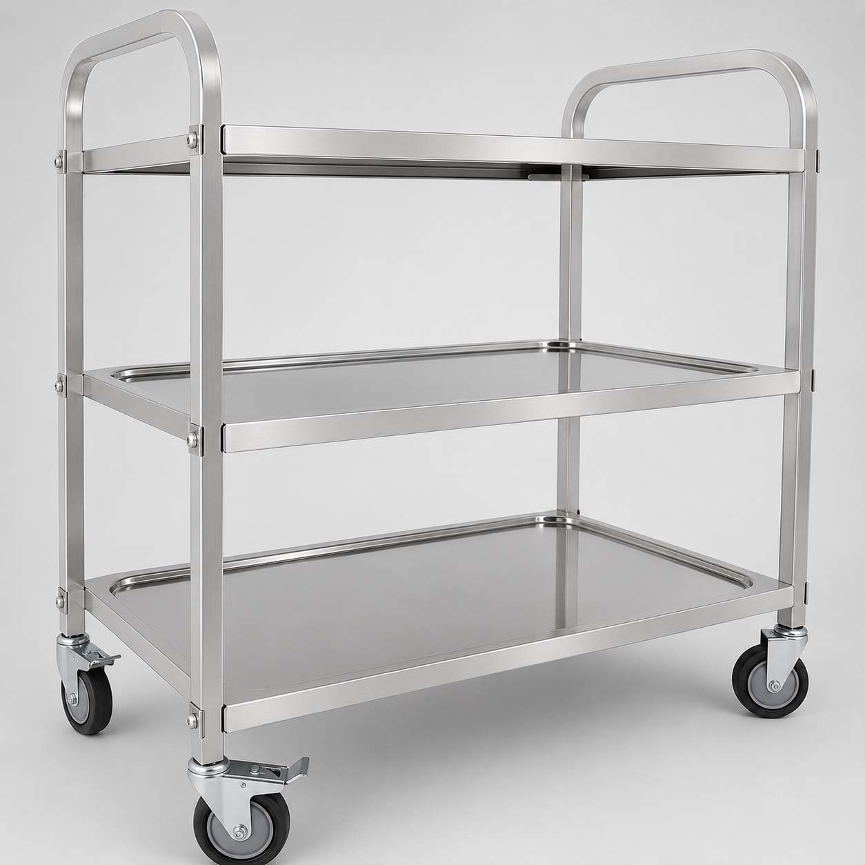 3 Tier Stainless Steel Kitchen Trolley | For Hotel Kitchens, Restaurant Kitchens, Commercial Kitchens & Industrial Kitchens 3 Tier Stainless Steel Kitchen Trolley | For Hotel Kitchens, Restaurant Kitchens, Commercial Kitchens & Industrial Kitchens