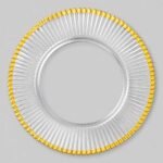 Acrylic Charger Plate with Gold Rim for Restaurants