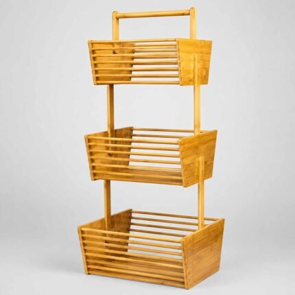 3 Tier Wooden Display Rack for Commercial Kitchens