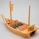 Seafood Serving Wooden Boat for Restaurant Kitchens